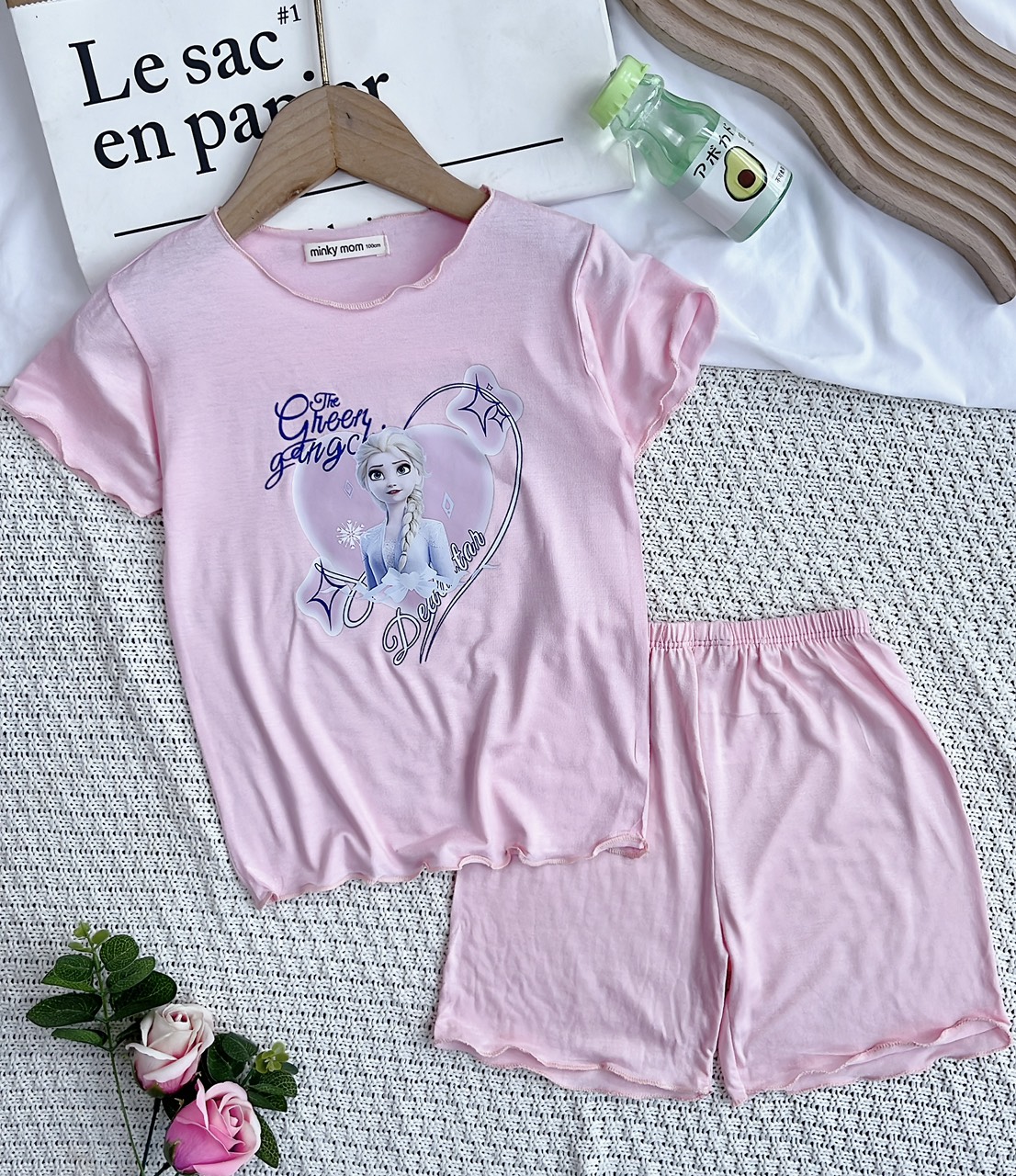[HCM]| ảnh thật | set bộ đùi thun lạnh  quấn biên cao cấp in hình dễ thương cho bé gái- chất cotton 100% lạnh mịn mát | size 8-28kgkg |