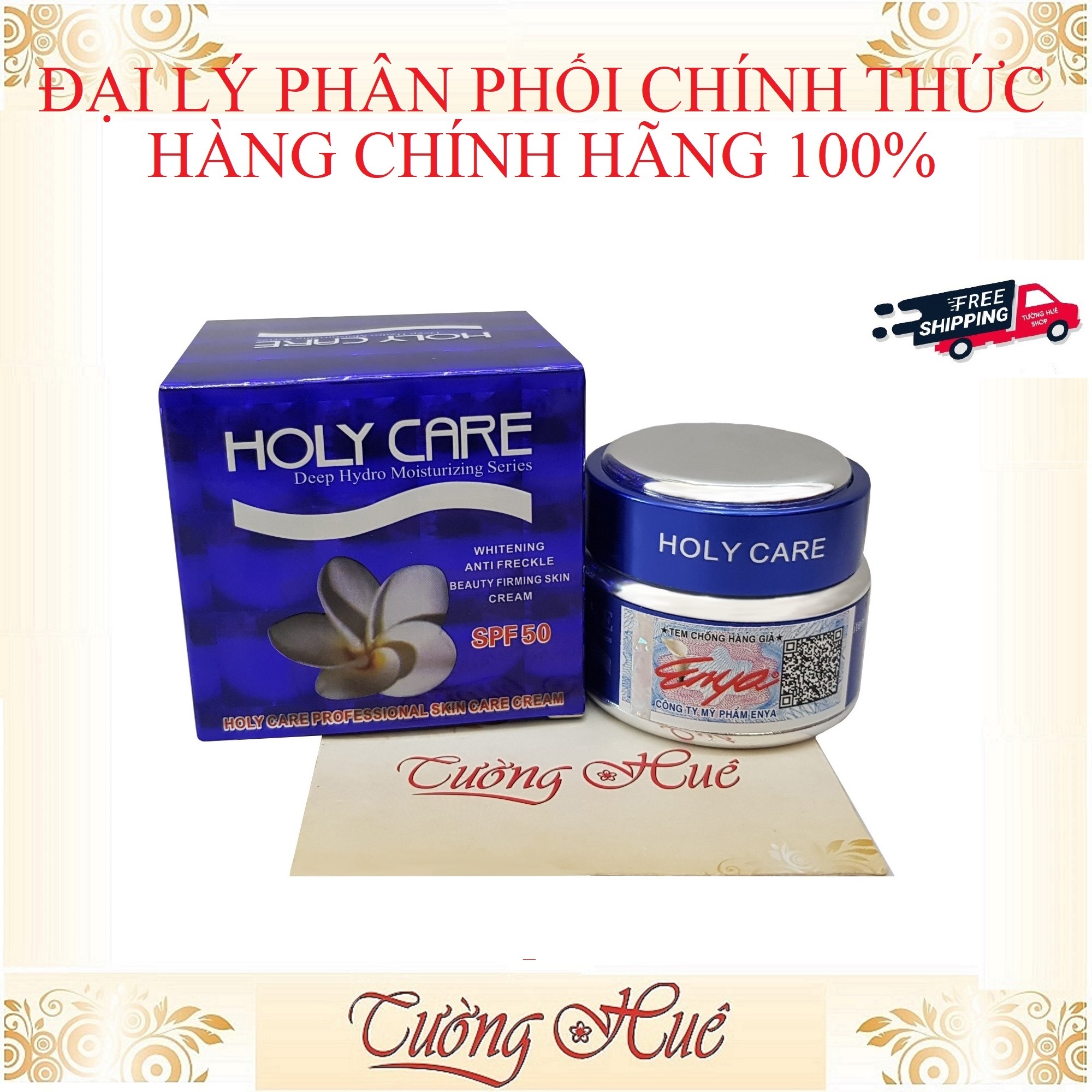 Kem dưỡng trắng da mờ vết nám holy care - xanh dương