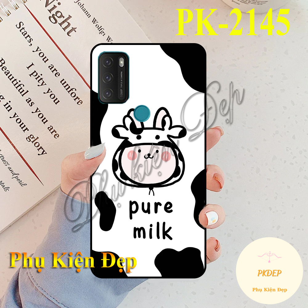 [HCM]Ốp lưng Vsmart Star 5 dẻo đen in hình Bò Sữa