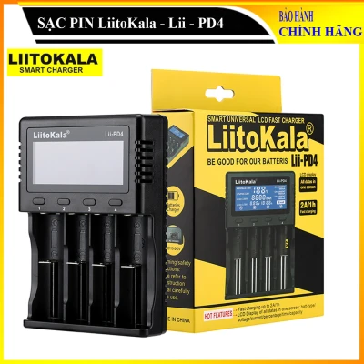 Bộ Sạc pin thông minh đa năng LiitoKaLa Lii-PD4 màn hình hiển thị LCD, sạc pin AA, AAA, 18650, 26650, 21700…