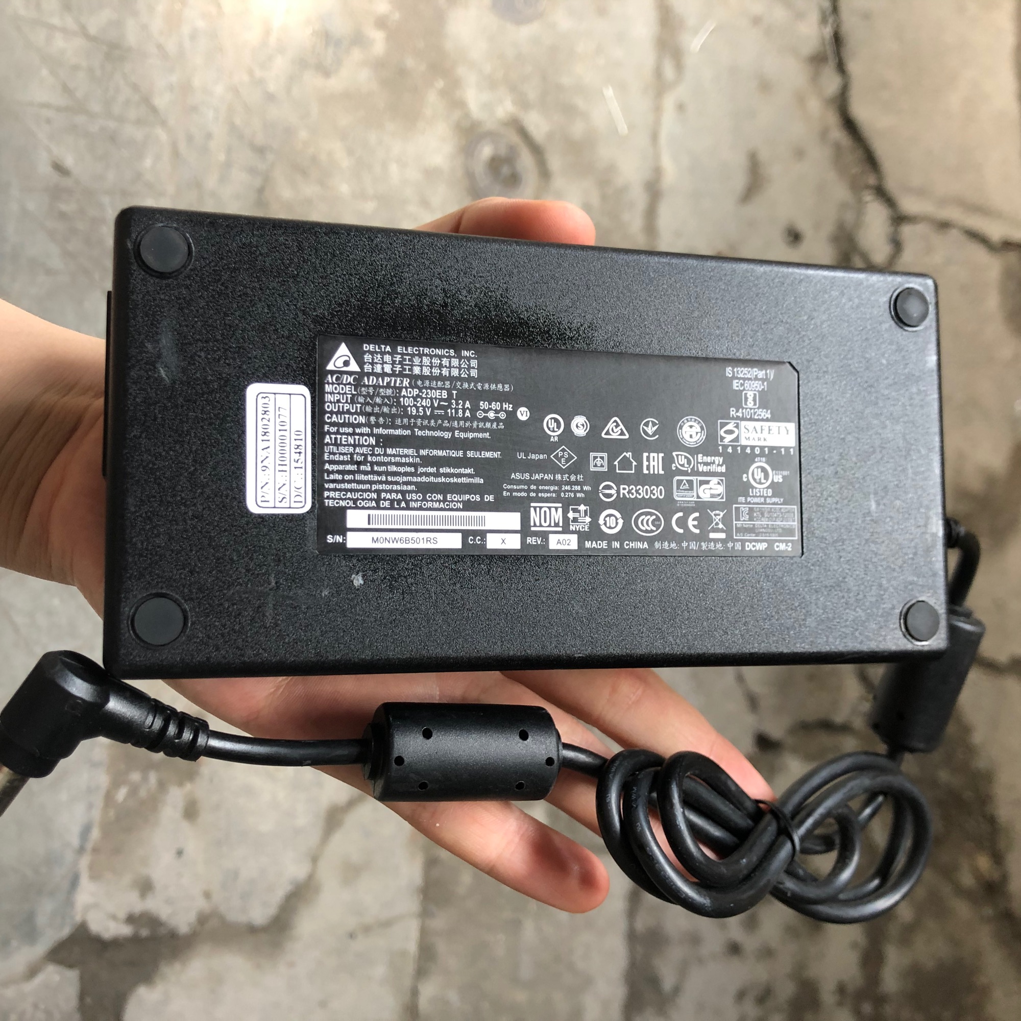 Sạc laptop msi 19.5v 11.8a 230w bản gốc