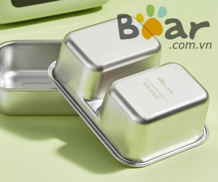 Hộp cơm điện Bear inox 2 tầng 3 ngăn