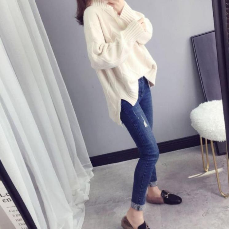 L096 - Áo len cổ lọ phong cách Hàn Quốc