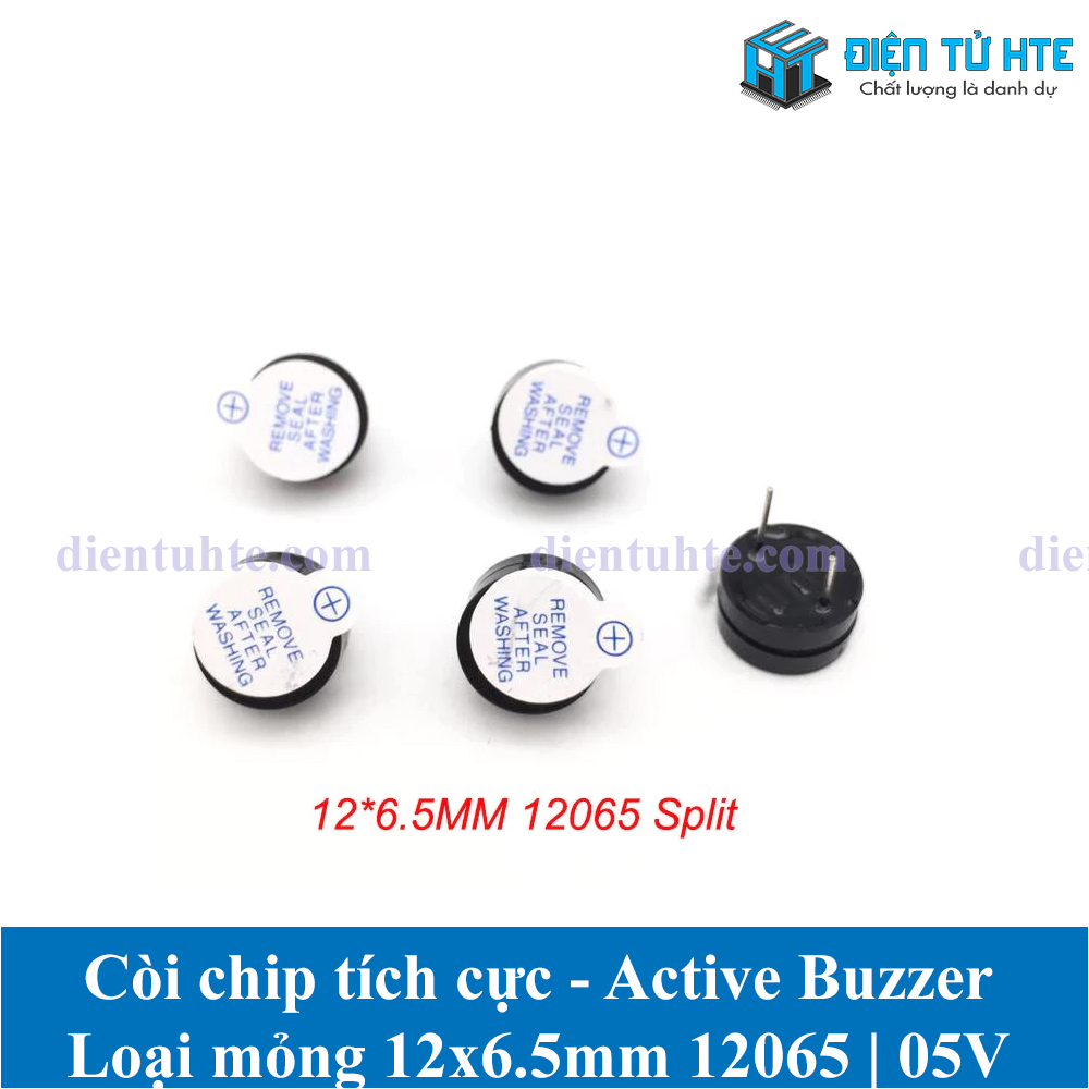 Combo 5 Còi chip tích cực Active Buzzer  12x6.5mm 12065 loại mỏng 3V 5V 12V