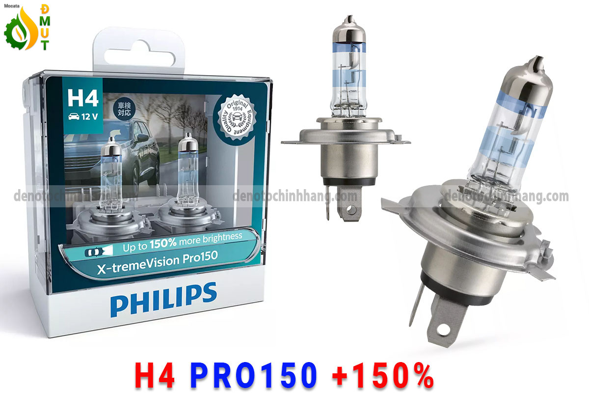 [Chính Hãng 2 Bóng] Đèn Oto Siêu Sáng H4 Halogen Philips X-TremeVision Pro150 [Tem Chính Hãng]