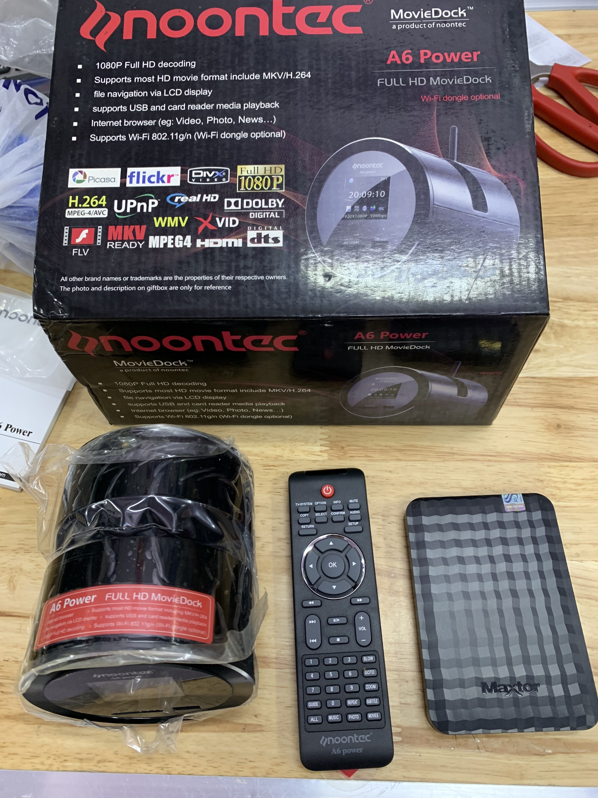 Đầu HD player Noontec MovieDock A6 Power