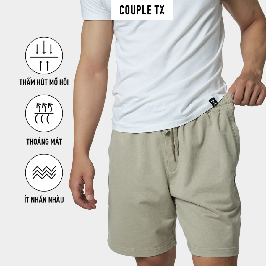 Quần Short Nam COUPLE TX -  Quần Short Thun Basic MSR 1040