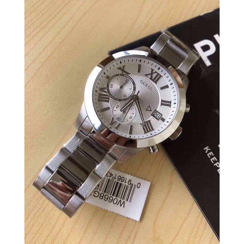 Đồng Hồ Nam Guess Classic Silver W0668G7