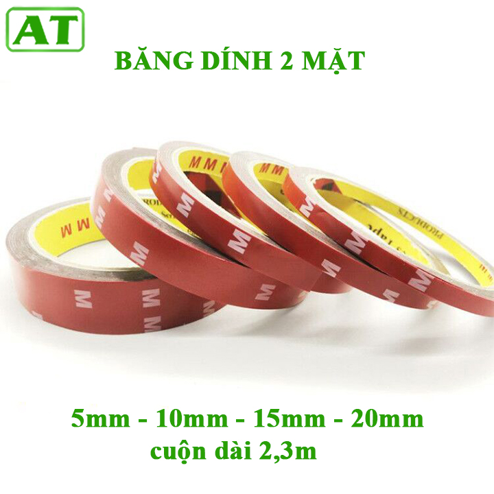Băng dính 2 mặt, băng keo 2 mặt chuyên dụng cuộn dài 2,3m