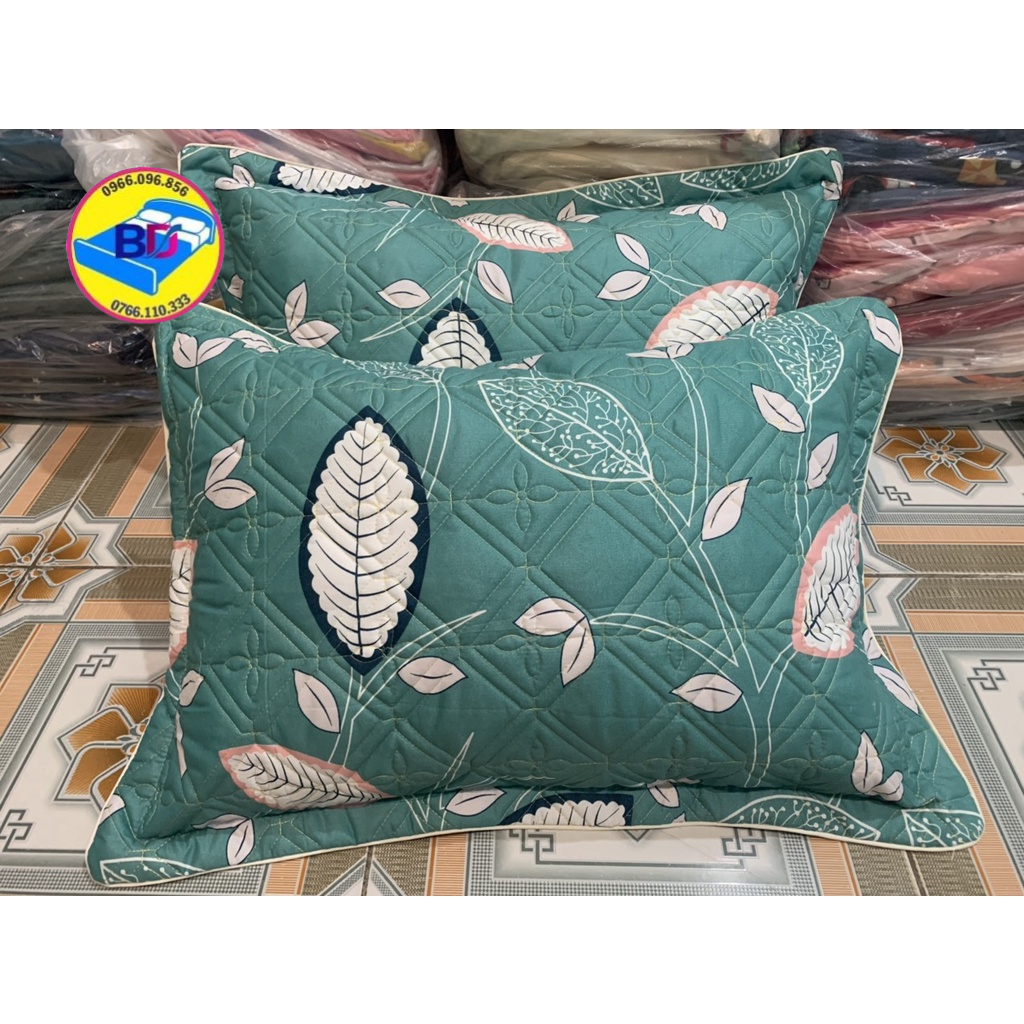 Vỏ gối trần bông cotton poly dày dặn