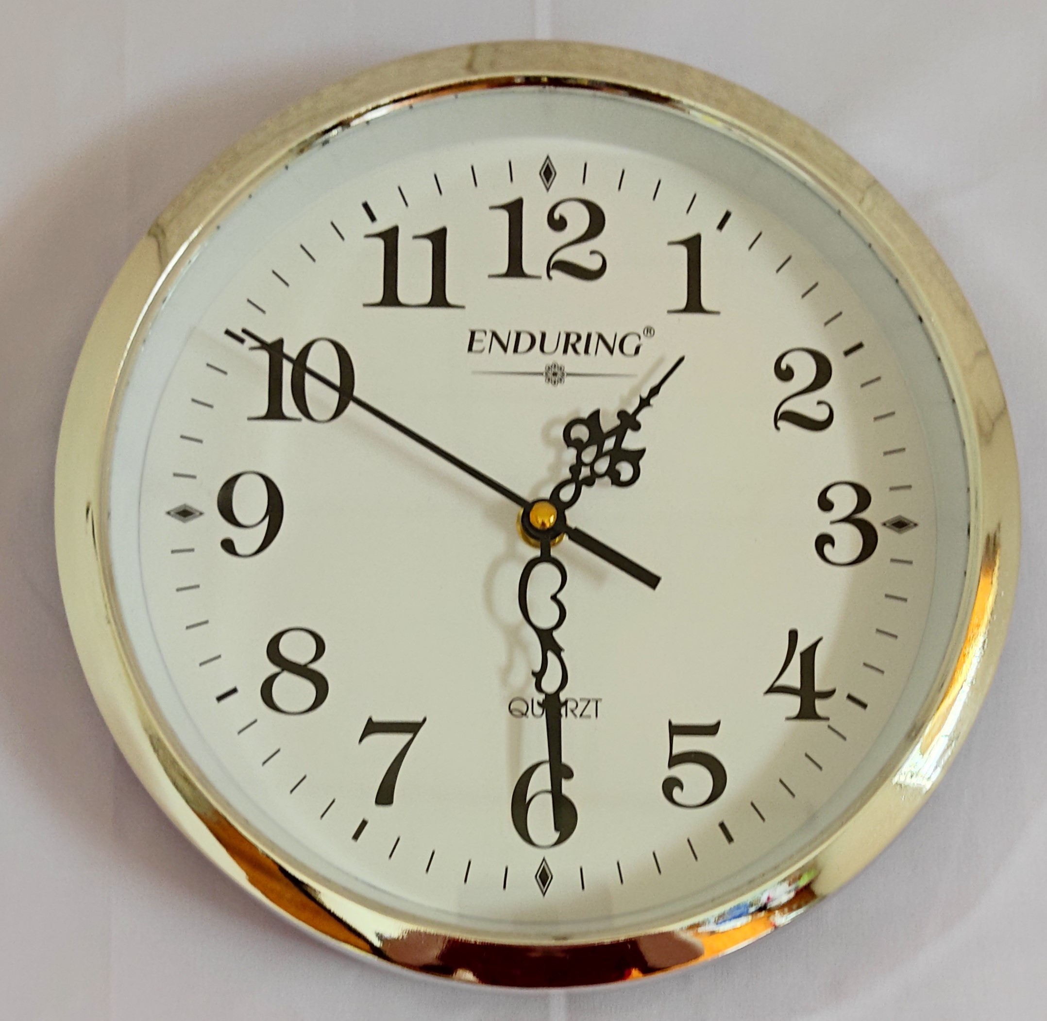 Giá bán [ẢNH THẬT] Đồng hồ treo tường viền xi vàng, trắng nhỏ xinh cực đẹp - E19