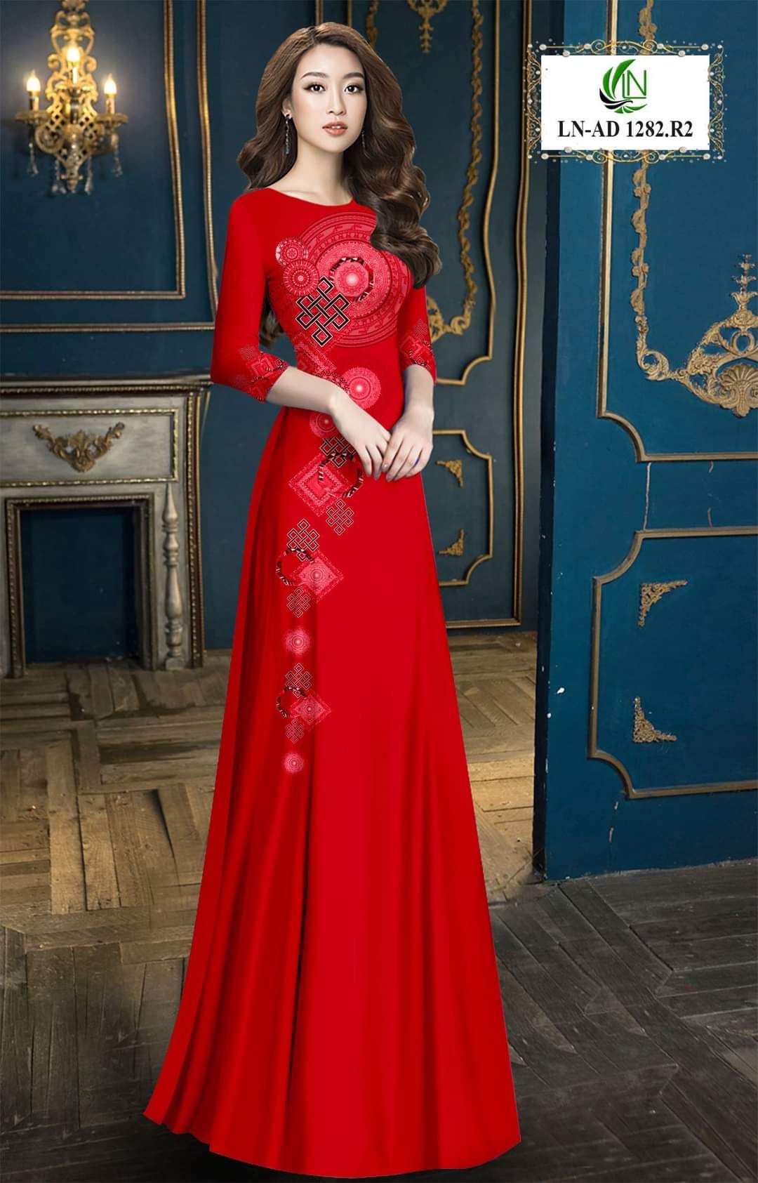 BỘ VẢI ÁO DÀI 3D /VẢI  CHƯA MAY