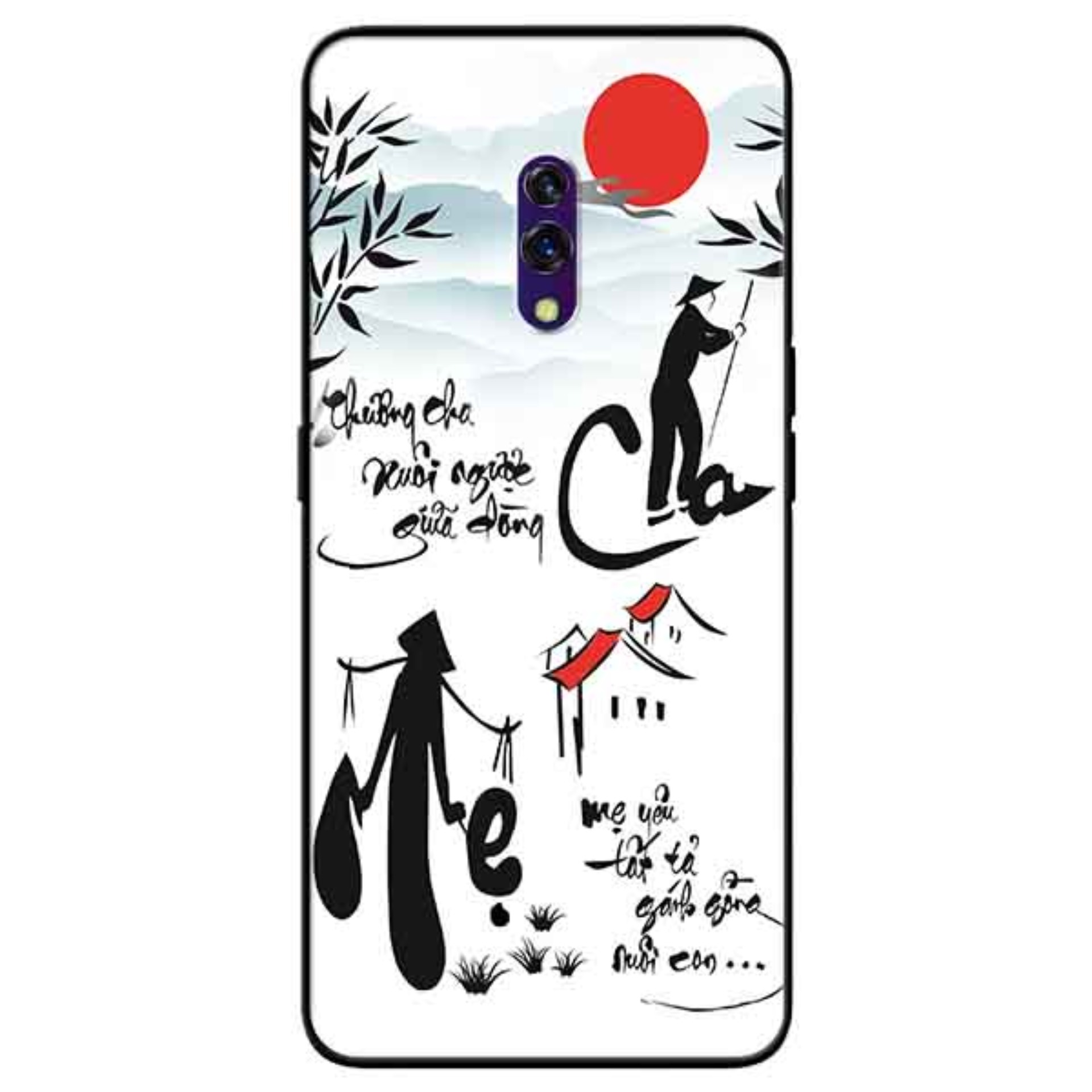 Ốp lưng in cho oppo k3/ realme x mẫu thương cha mẹ