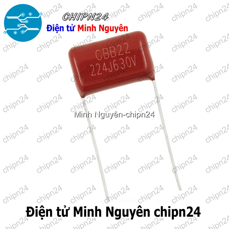 [3 con] (F232) Tụ CBB 630V 224J P=15mm (224 0.22uF) - HH004632