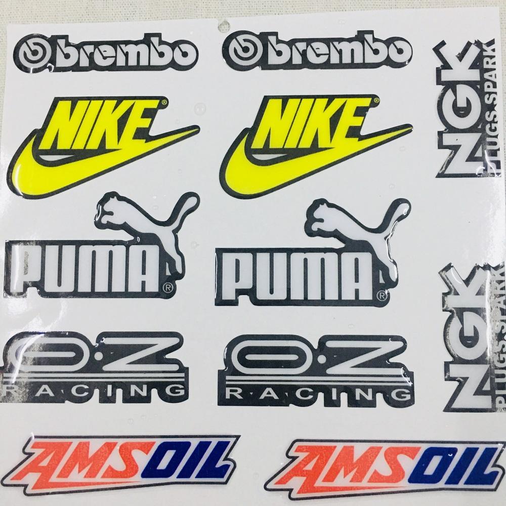 Bộ tem logo, tem huy hiệu đổ nhựa dán xe máy độc đáo (mẫu 3)