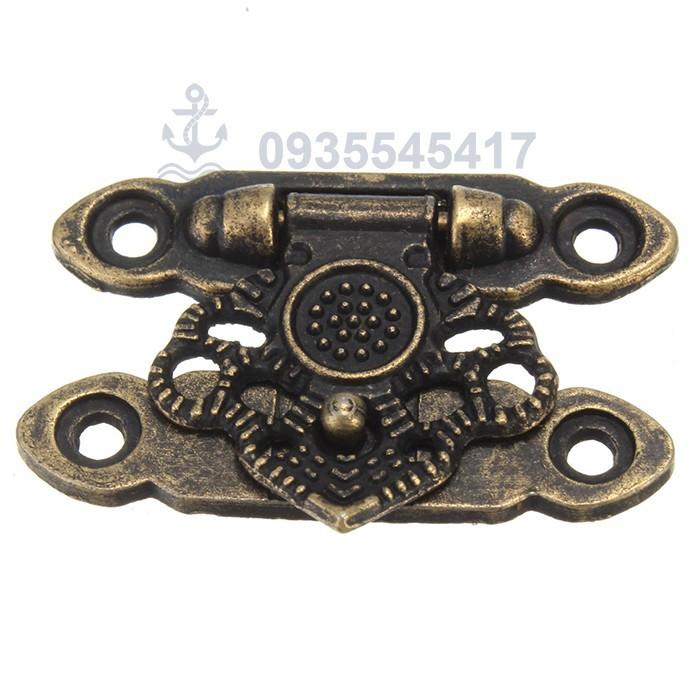 Khóa hộp 08 Tim sen Cổ Điển - KT:3.7cm