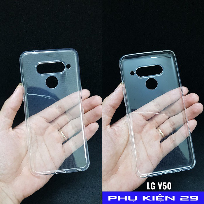 Ốp lưng silicon trong suốt cho lg v50 thinq