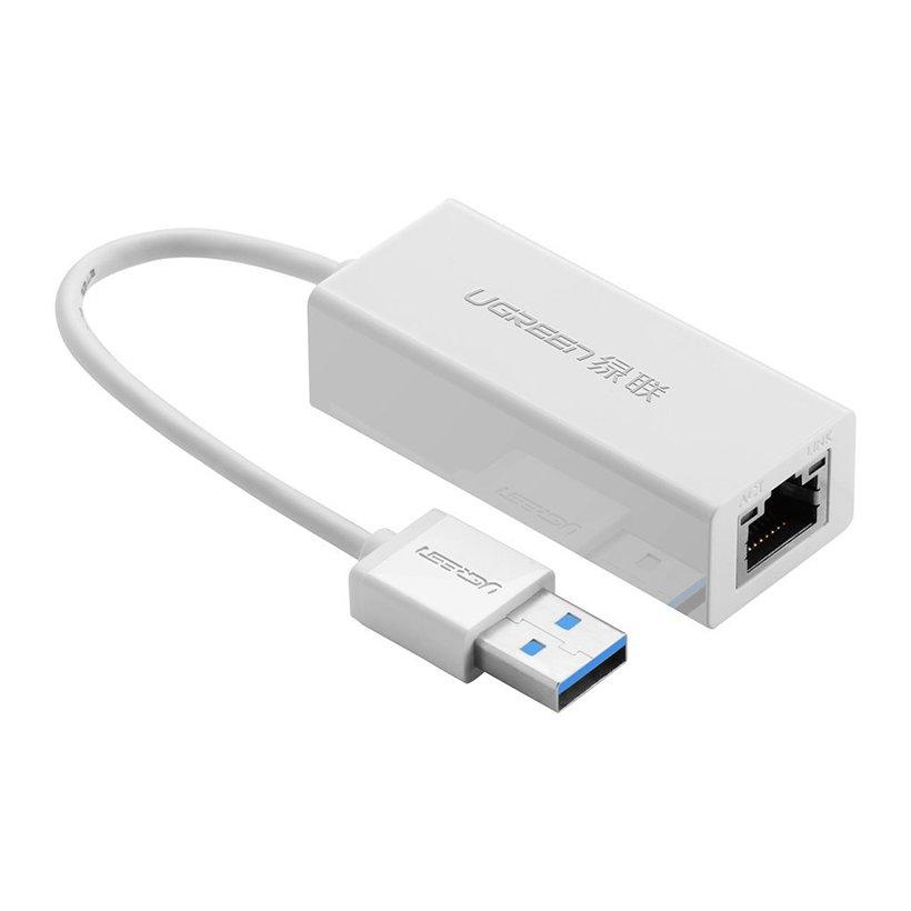 Đầu đổi USB 3.0 sang Lan Gigabit Ugreen 20255 (màu trắng) Chính Hãng