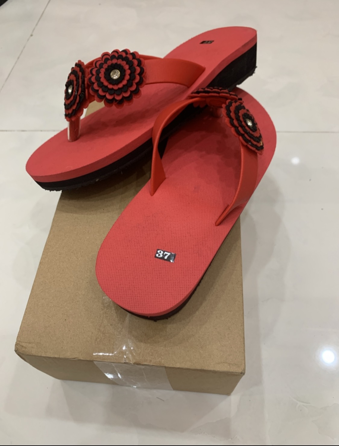 Dép cao gót nữ cao 3 phân bông S30