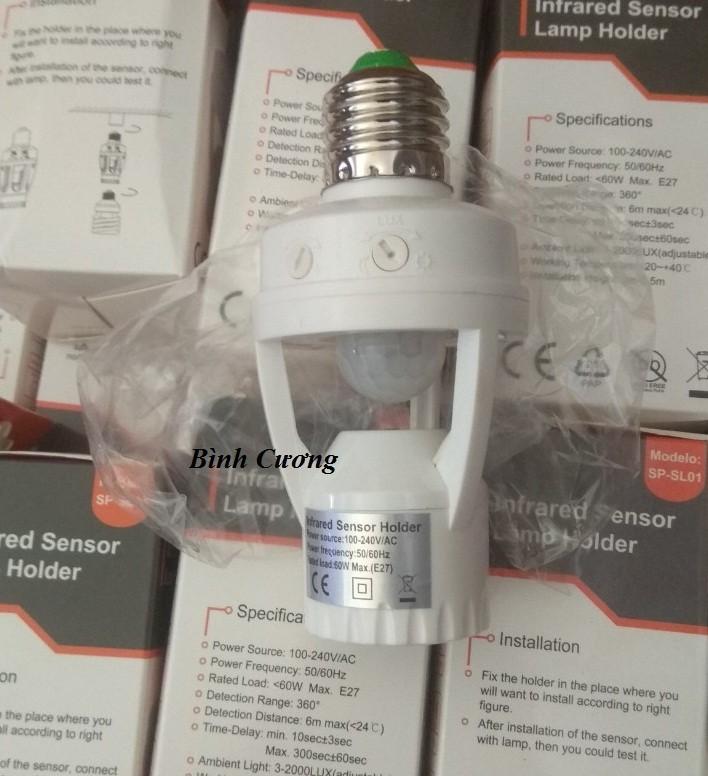 ĐUI ĐÈN TREO CẢM ỨNG HỒNG NGOẠI E27