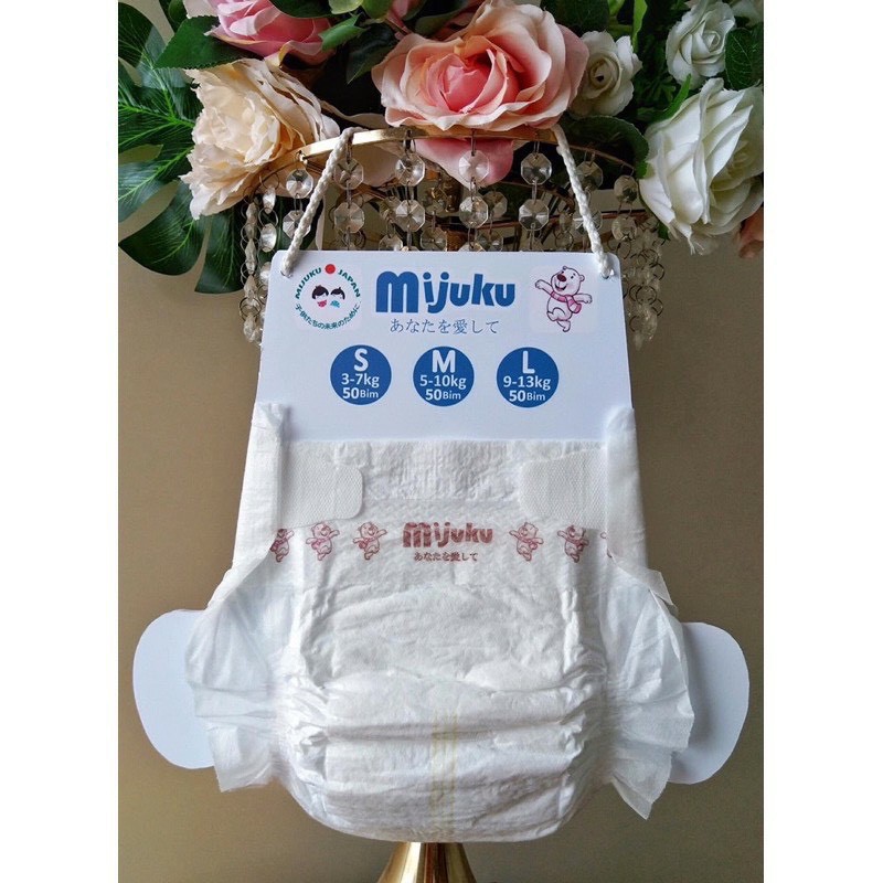 Tã dán cao cấp MIJUKU SIZE S,M,L BỊCH 50 MIẾNG