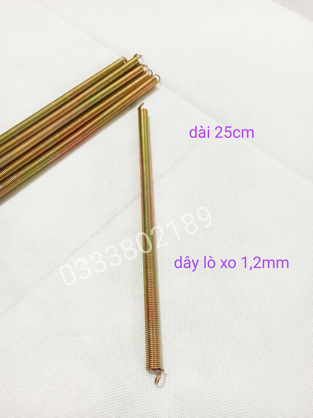 [MOC DIY]Lò xo kéo thép 1.2mm dài 25cm (2 cái)