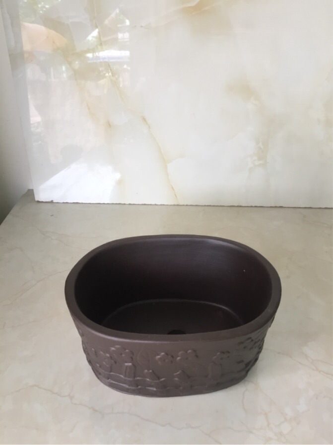 Bộ 2 chậu đất nung bonsai cao cấp.