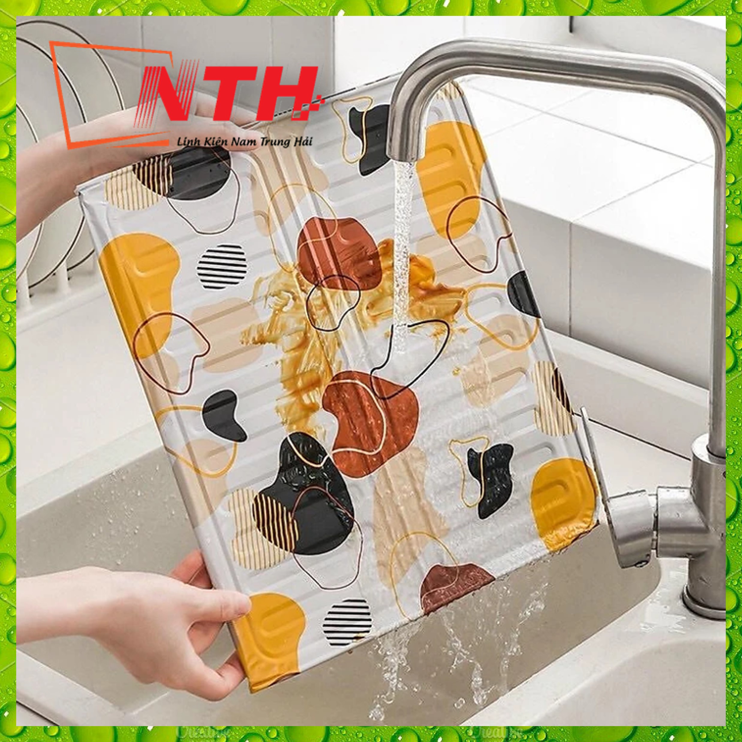 Tấm Chắn Dầu Mỡ Mẫu Hoa Văn Gấp Gọn