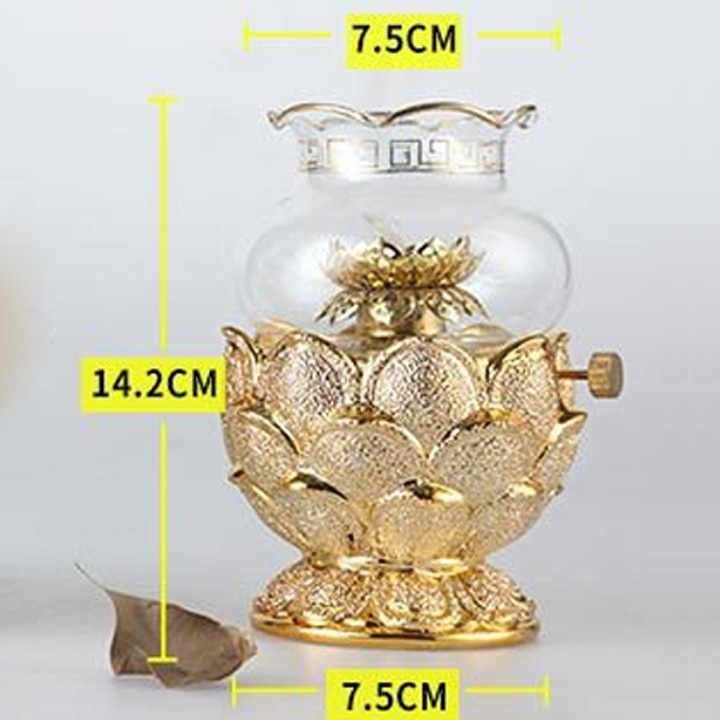Đèn dầu thờ đài sen