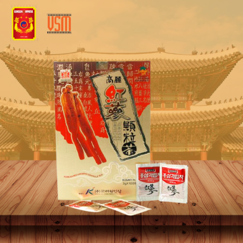 Trà Hồng Sâm Hàn Quốc Korean Red Ginseng Tea - Ginseng House (100 Gói x 3g)
