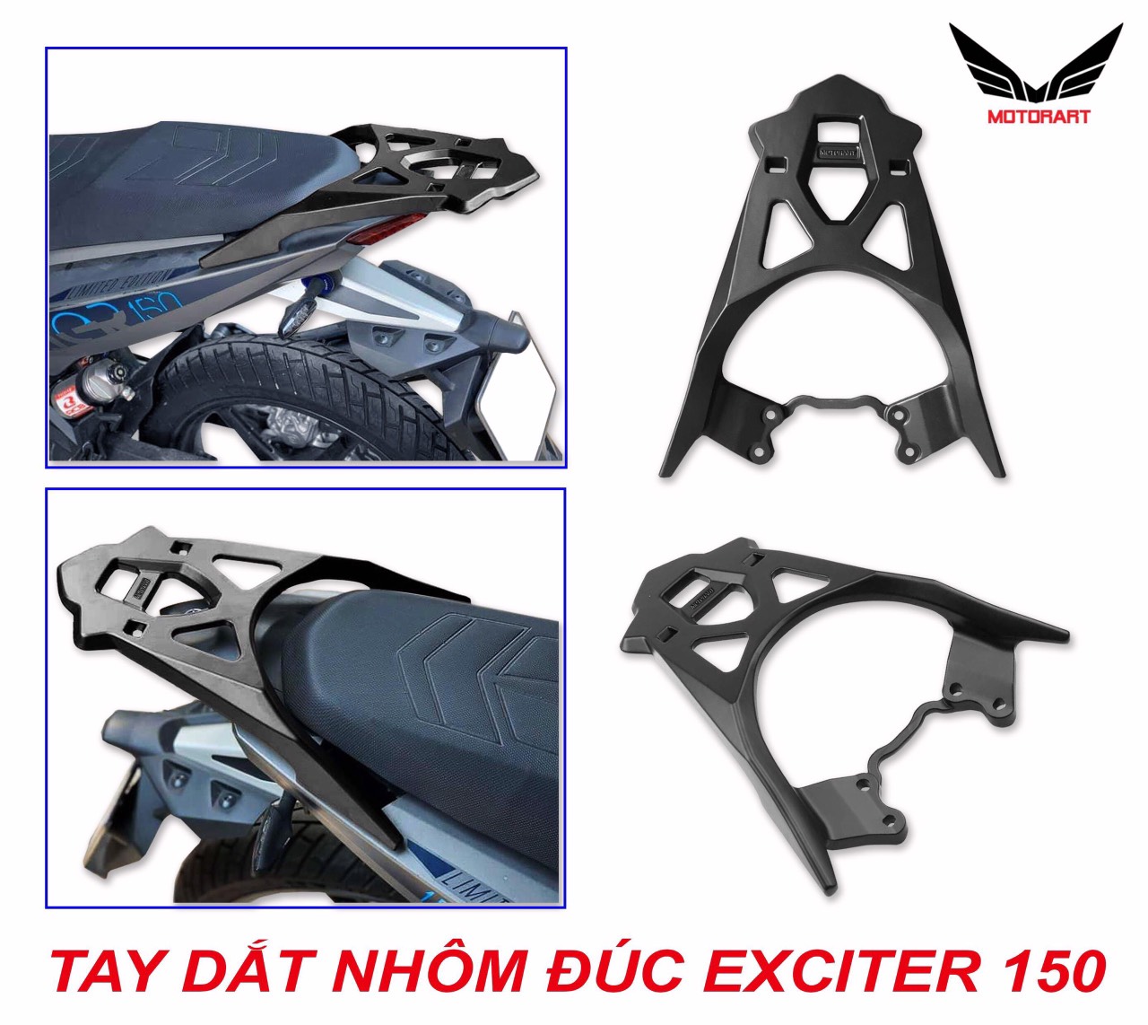 CẢNG SAU (TAY DẮT) TAY XÁCH NHÔM ĐÚC EXCITER 150 CỦA MOTOR ART