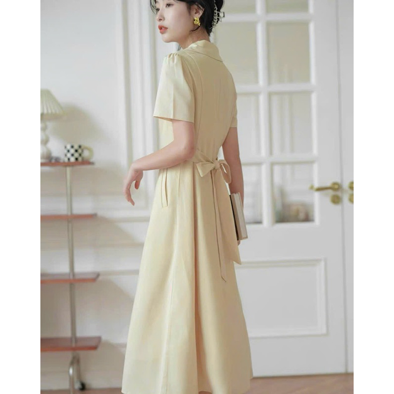 ĐẦM SƠ MI KEM THẮT EO (có ảnh thật) MS161
