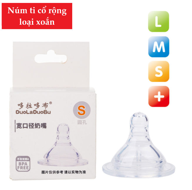 HCM- Núm ti siêu mềm cổ rộng dạng xoắn M/L