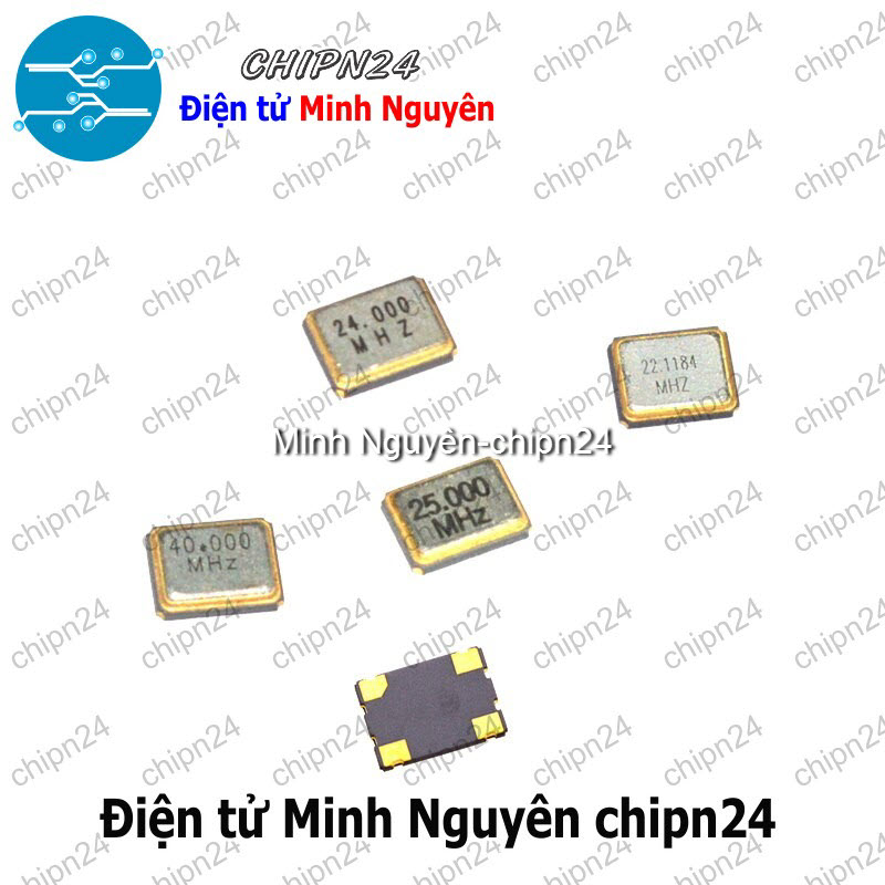 [3 cái] (K355) Thạch anh Dán 3225 (4 chân 3.2x2.5mm) (8M 10M 12M 16M 20M 24M 26M 30M 32M 40M 48M 50M 54M) - [Chọn Loại] - HHH.00349