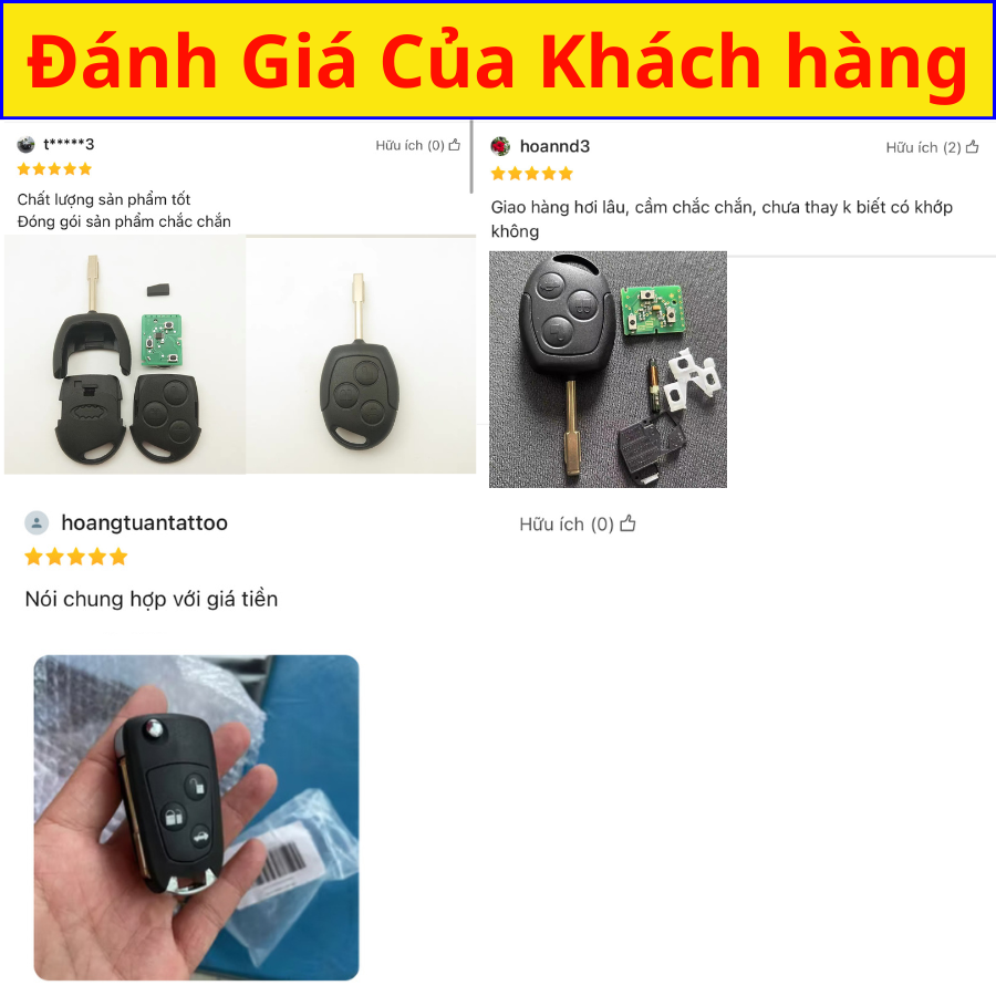 Vỏ Chìa khoá xe Ford Transit Độ gập V22