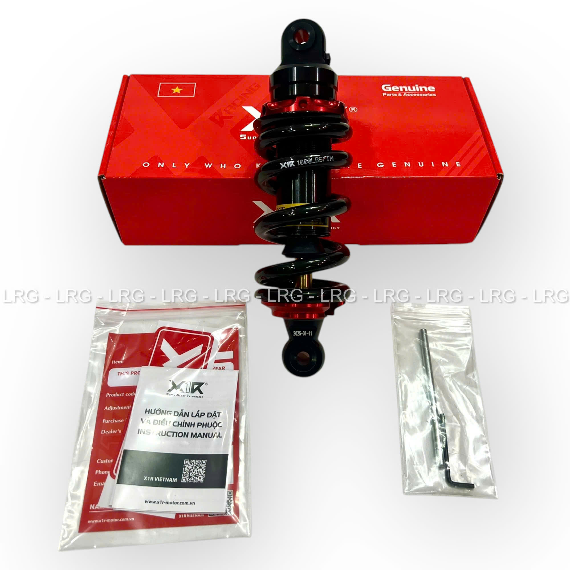 Phuộc Sau X1r Không Bình Dầu Không Tăng Chỉnh Winner, Sonic 230mm lắp đặt như zin