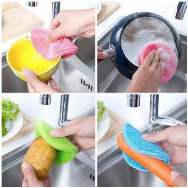 [HCM]Combo 2 miếng rửa chén bát silicon siêu sạch