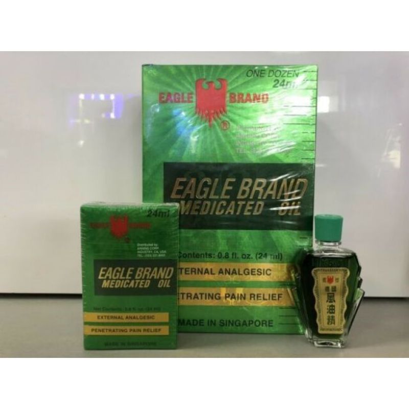 } Dầu gió xanh Con Ó Eagle Singapore (24ml) cao cấp