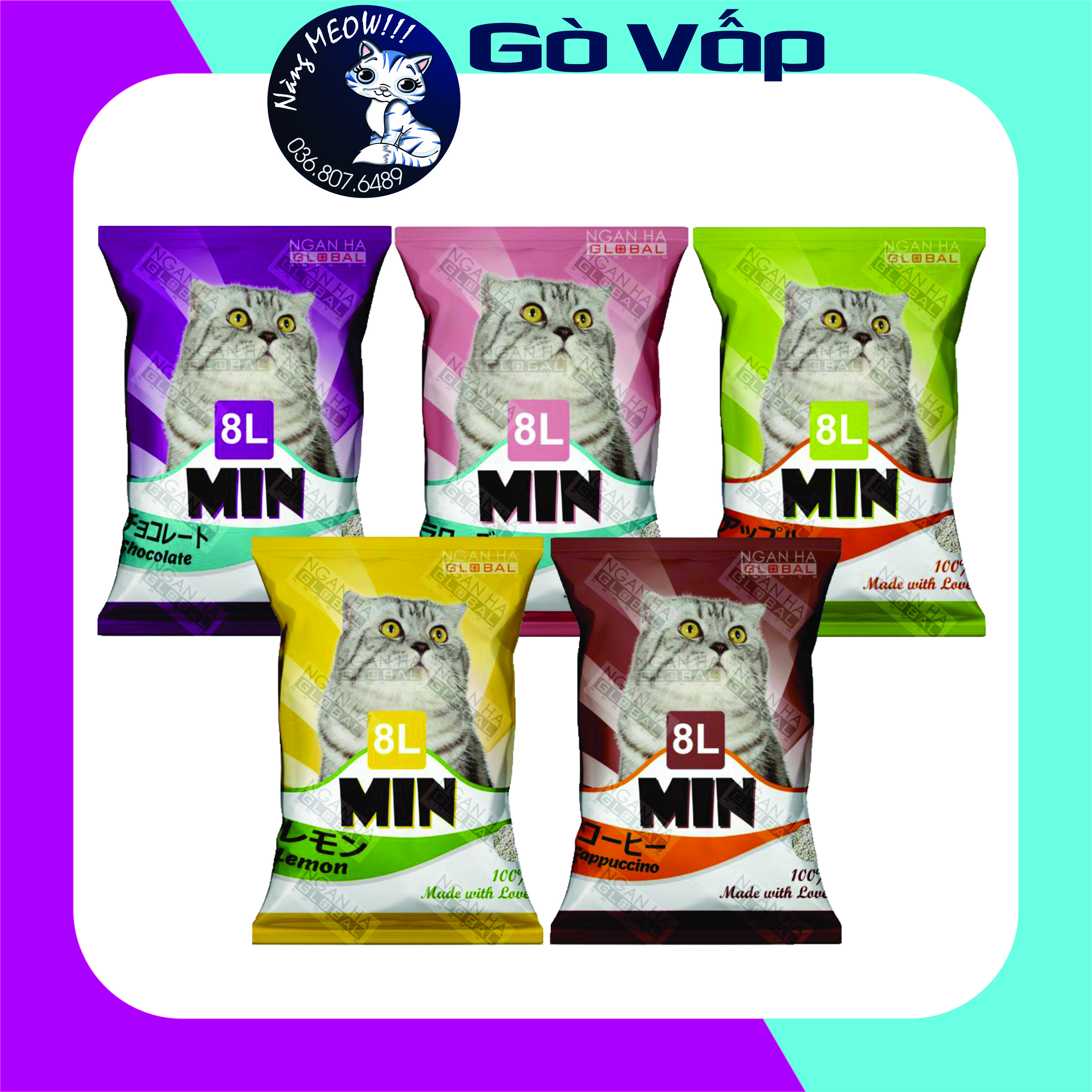 [Hỏa tốc 2h] Cát Min Cát Vệ Sinh Cho Mèo Cát Nhật Túi 8L - PET UNIVERSE