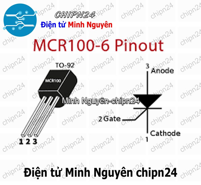 [10 con] (KT1) SCR MCR100-6 TO-92 0.8A 400V (MCR100) - HH000679