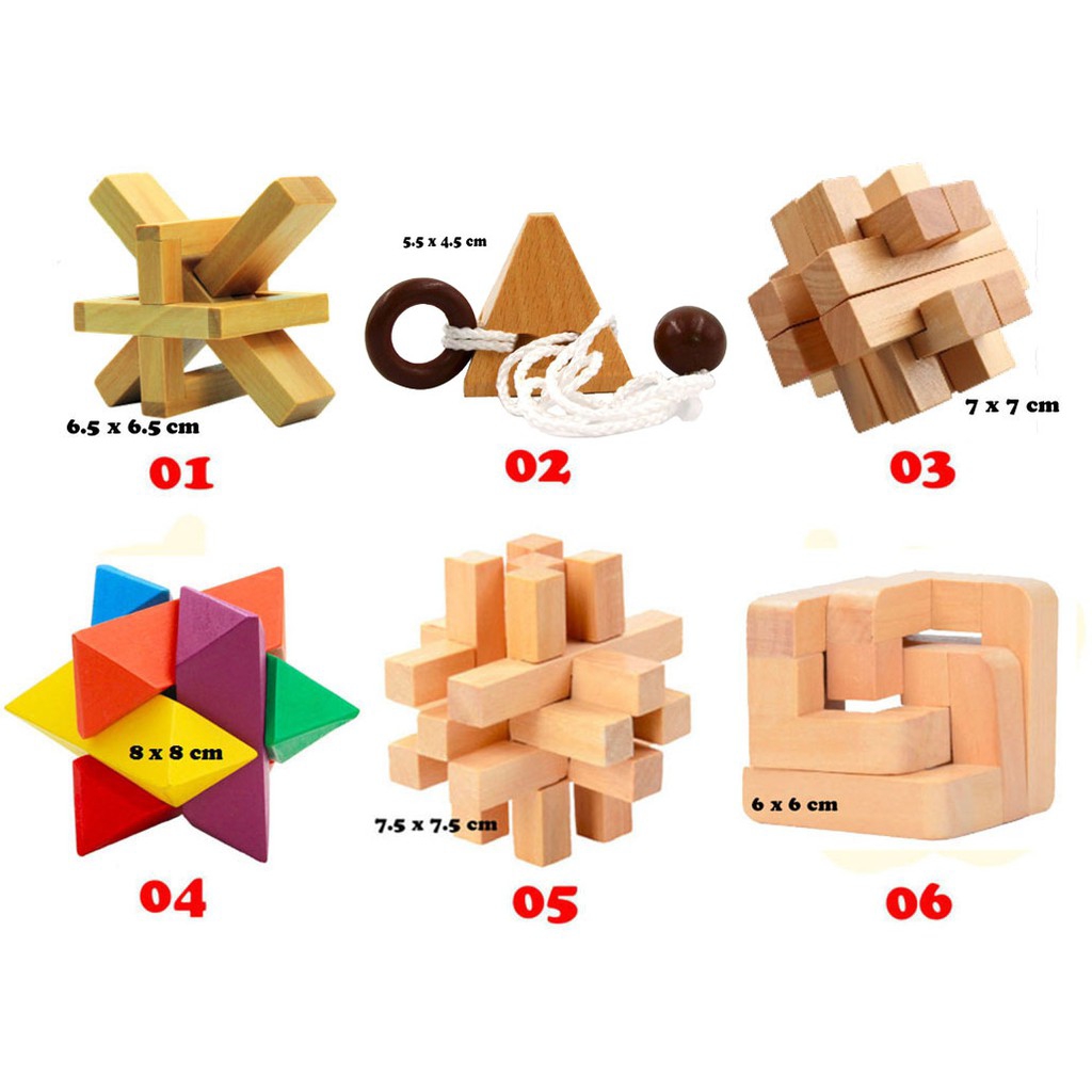 Đồ chơi trí tuệ - Giải đố gỗ Wood puzzle