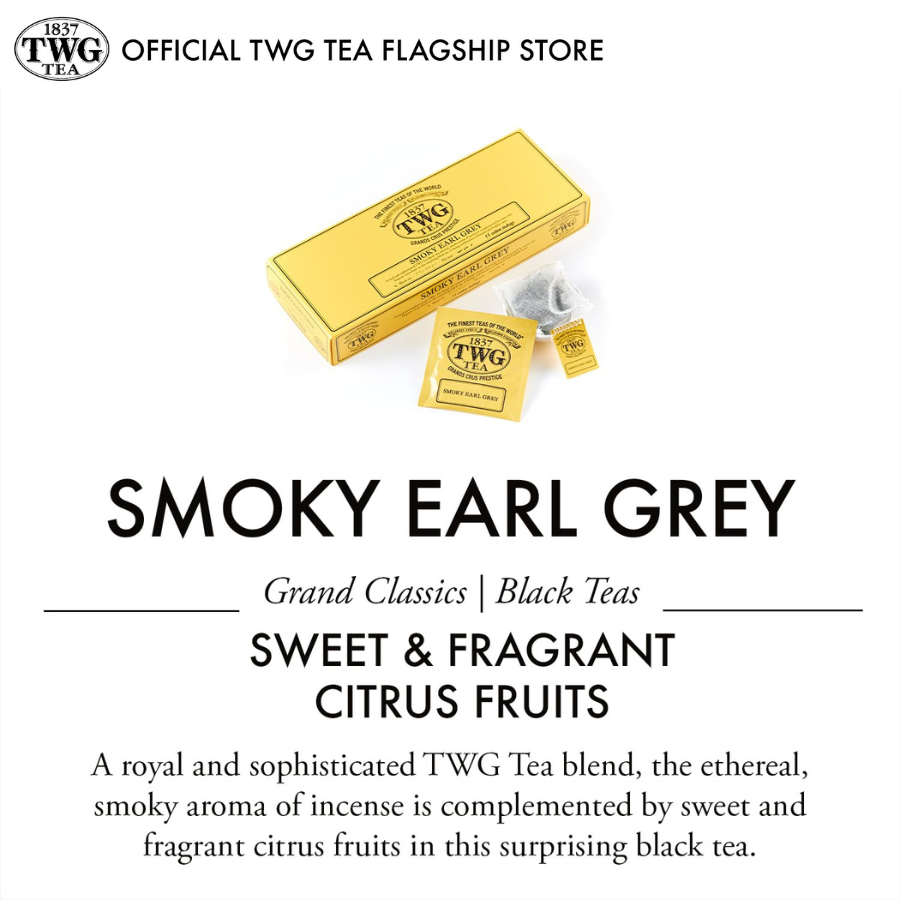 TWG Tea - Smoky Earl Grey (2.5g x 15 teabags) | BlackTea