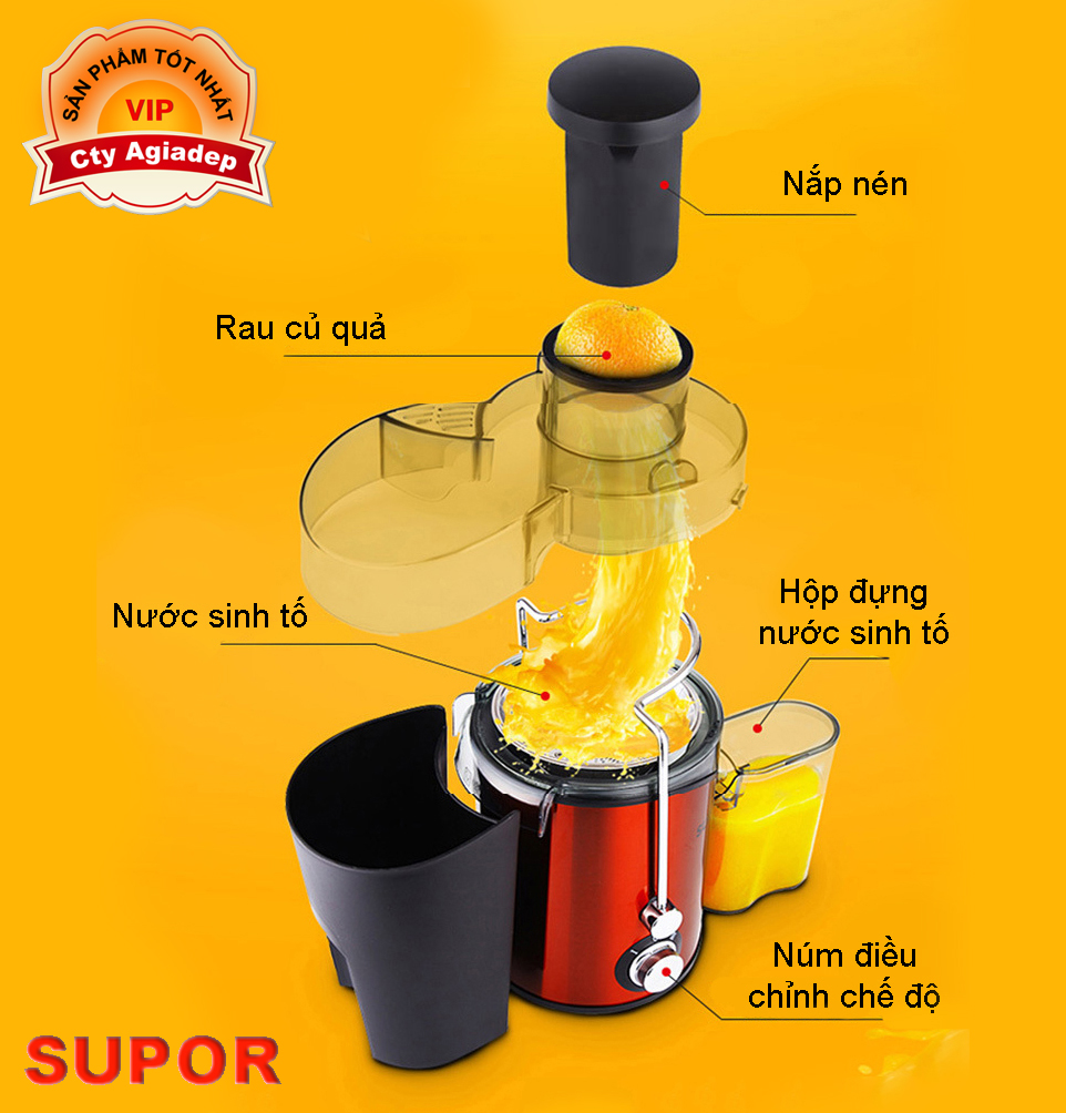 Máy ép trái cây hoa quả xịn Supor xay mọi loại hoa quả đa năng S400