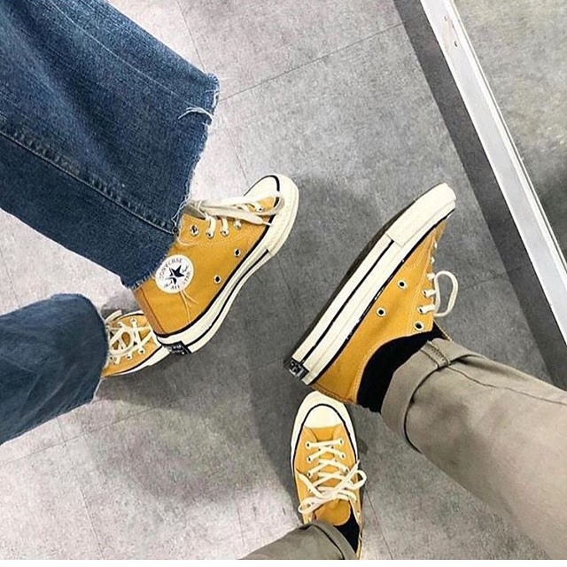 Giày Converse chuck 1970s cao cổ màu vàng( Tặng túi cv + bill + tất)