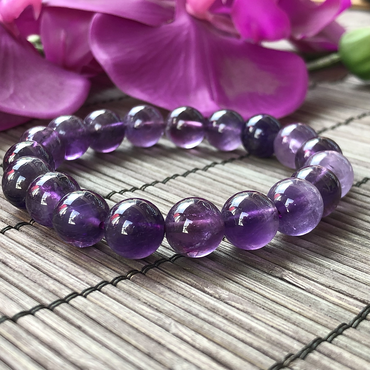 Vòng thạch anh tím thiên nhiên - htt02