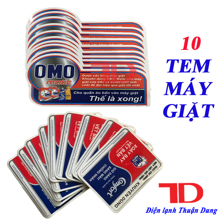 COMBO 10 Tem OMO dán máy giặt - Điện Lạnh Thuận Dung