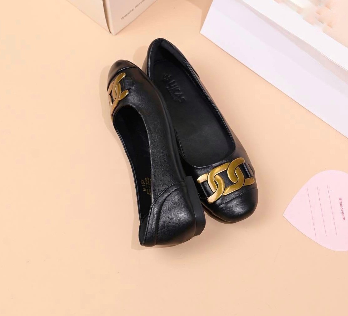 Giầy Bệt Nữ Da Thật Giầy Búp Bê Nữ VNXK