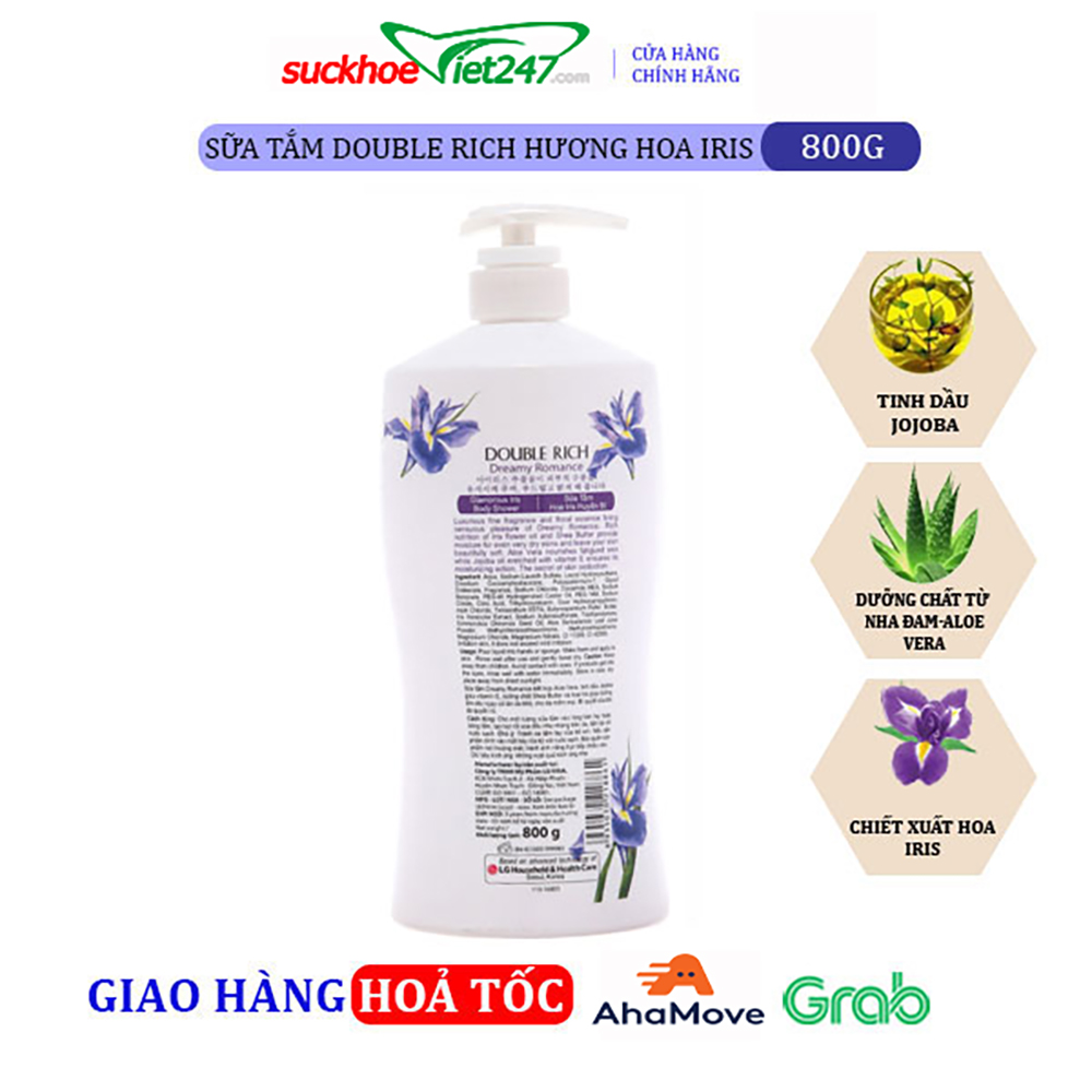[HCM]Sữa tắm Double Rich Hoa IRis 800g