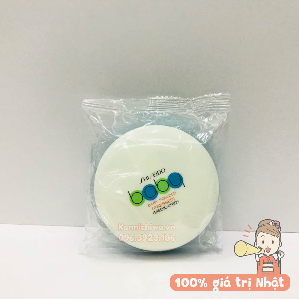 [HÀNG AUTH - MẪU MỚI] Phấn phủ kiềm dầu SHISEIDO Baby Powder 50g - Phấn rôm dạng nén, nâng tone, kèm bông tán phấn - hàng nội địa Nhật Bản