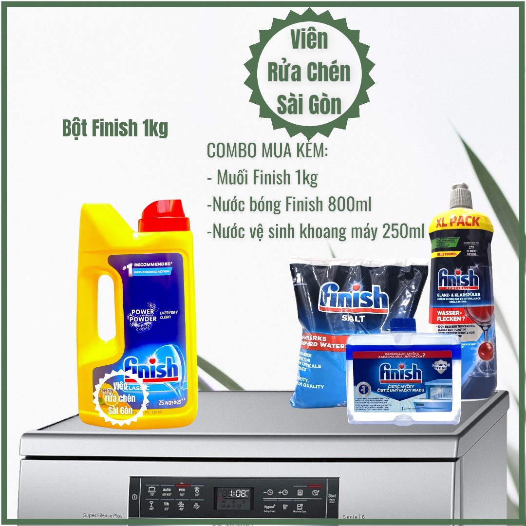 Bột rửa chén Finish [siêu tiết kiệm, dùng cho máy rửa chén]